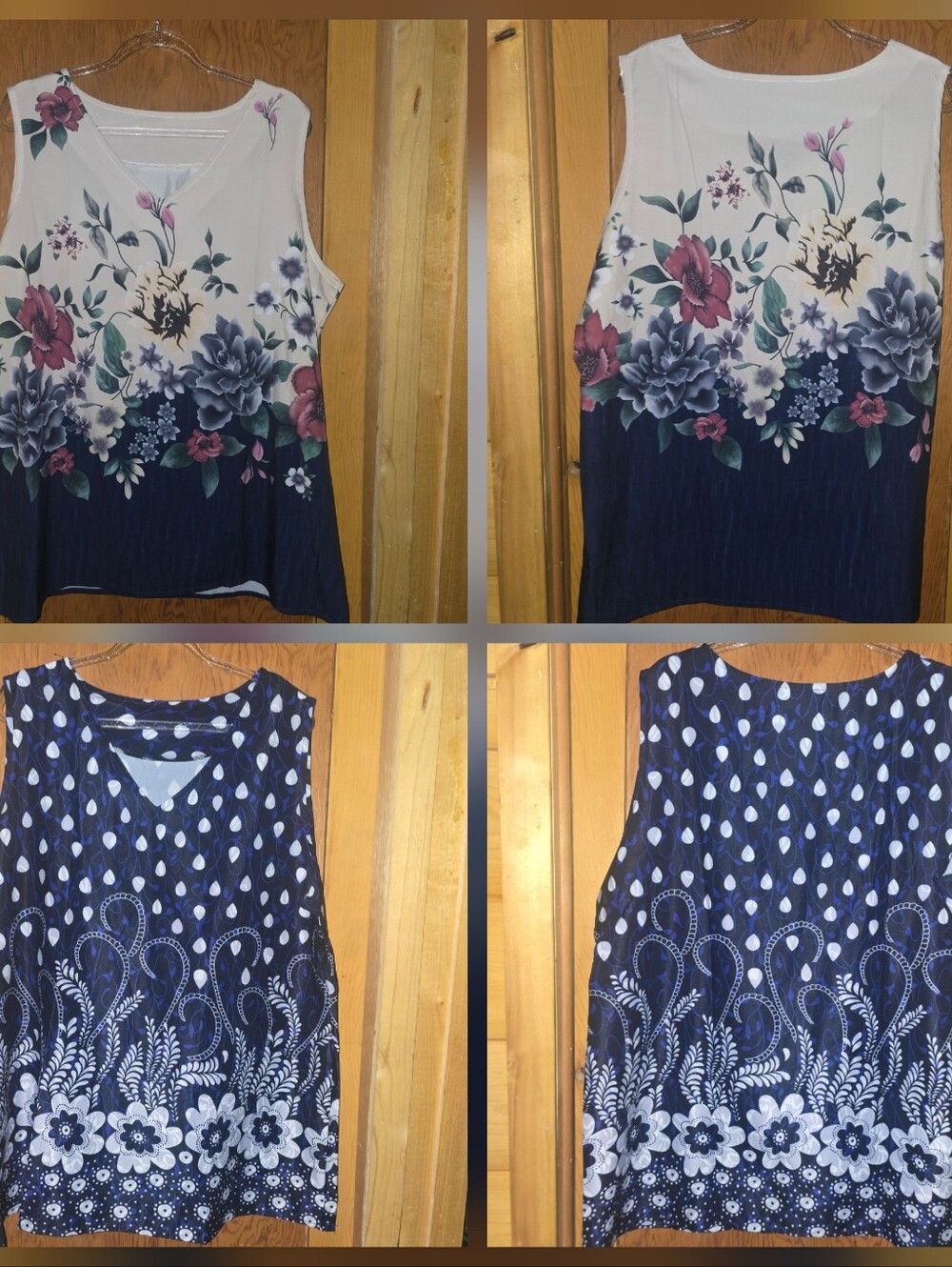 New no tags womens XXL floral tunic tank top bundle